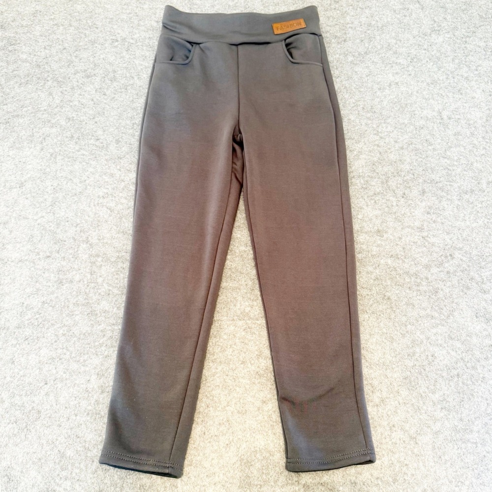 Winter Fleece Lined Joggers Leggings Women LG Gray Excellent Warm Winter Pants